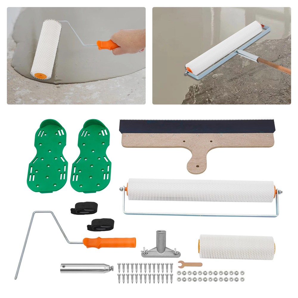 Self-Leveling Floor Tool Kit Cement Floor Leveling Tools Kit Roller & Rake Set