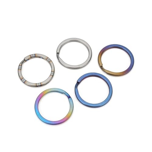 3-Pack Titanium O-Ring Keychain Kit, Quick Release Split Rings 20mm*3 Bluing