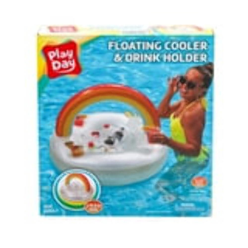 Inflatable Rainbow Beverage Holder Pool Float, Adults