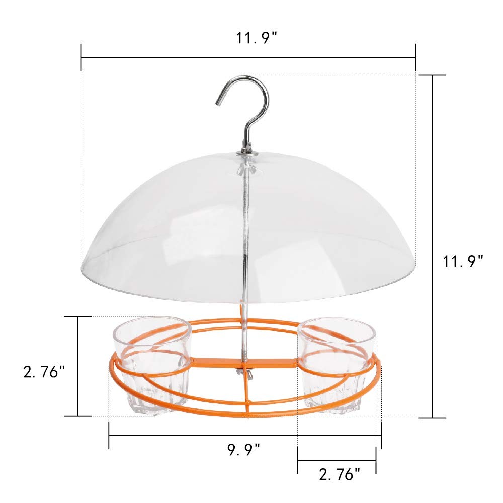 Solution4Patio Baltimore Oriole Feeder, Orange Halves Fruit & Grape