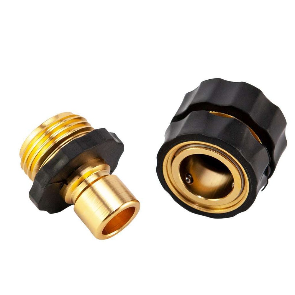 3/4'' Garden Hose Quick Connect Solid Brass Quick Connector Garden Hose Fitting