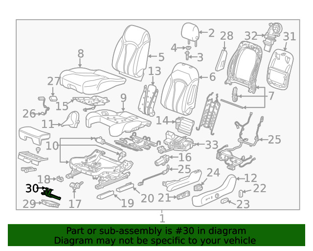 Genuine GM Driver Seat Adjuster Memory Module Bracket 23489895
