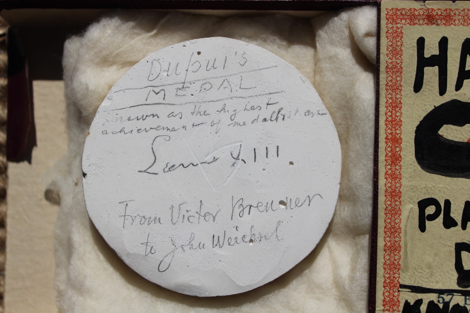 Art Medals Bronze Plaster CAST - SIGNED By Victor Brenner RARE - One Of A Kind!