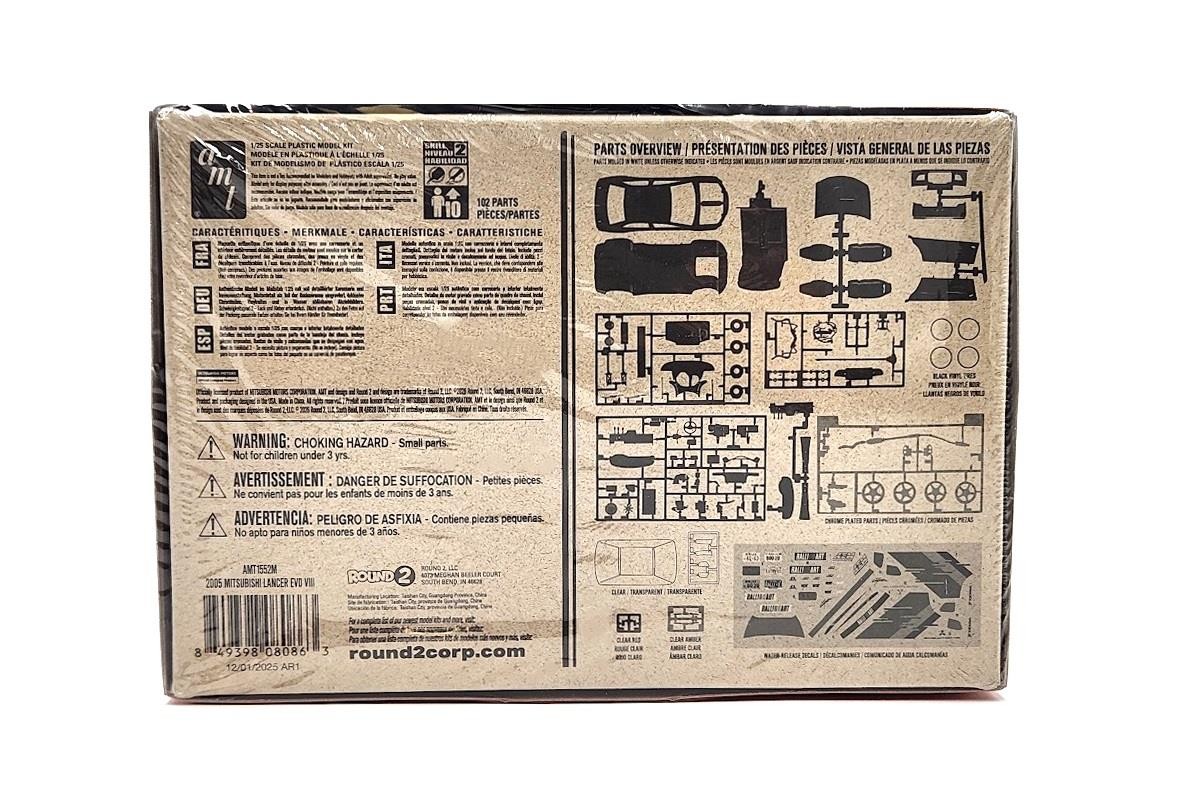 New AMT 1:25 Scale 2005 Mitsubishi Lancer Evo Model Kit AMT1552M