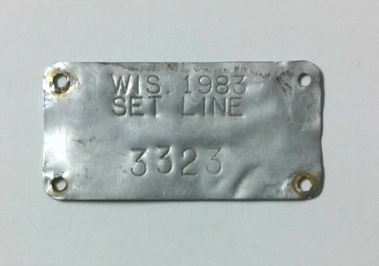 1983 Wisconsin Setline Commercial Fishing Mississippi River License Net Tag
