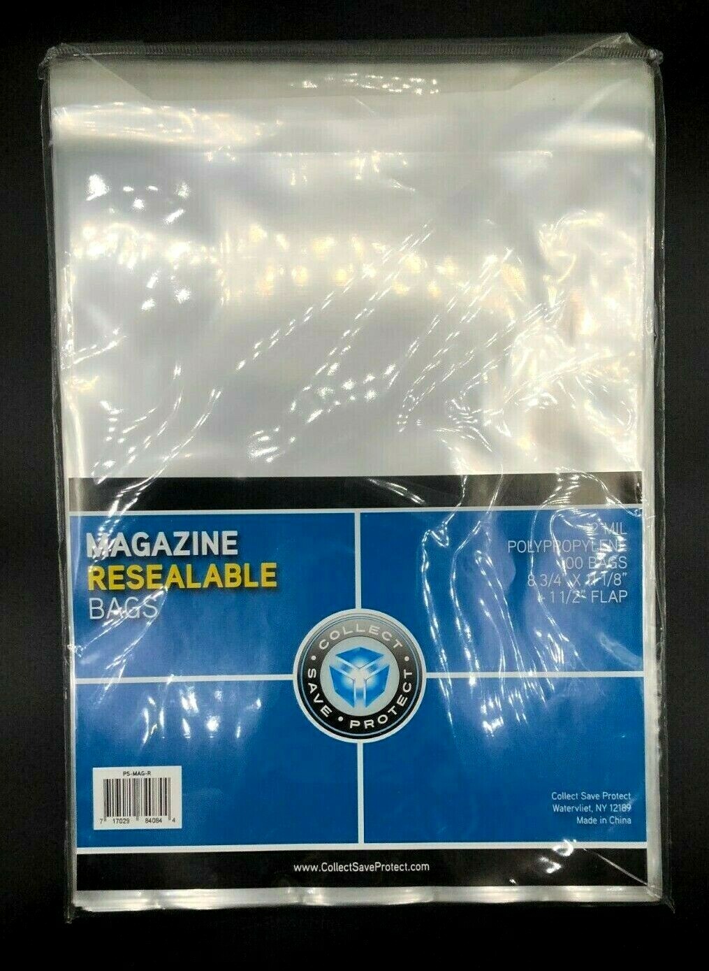 100 Sleeves Magazine Plastic Resealable Storage Bags 8 3/4" x 11 1/8" Acid Free