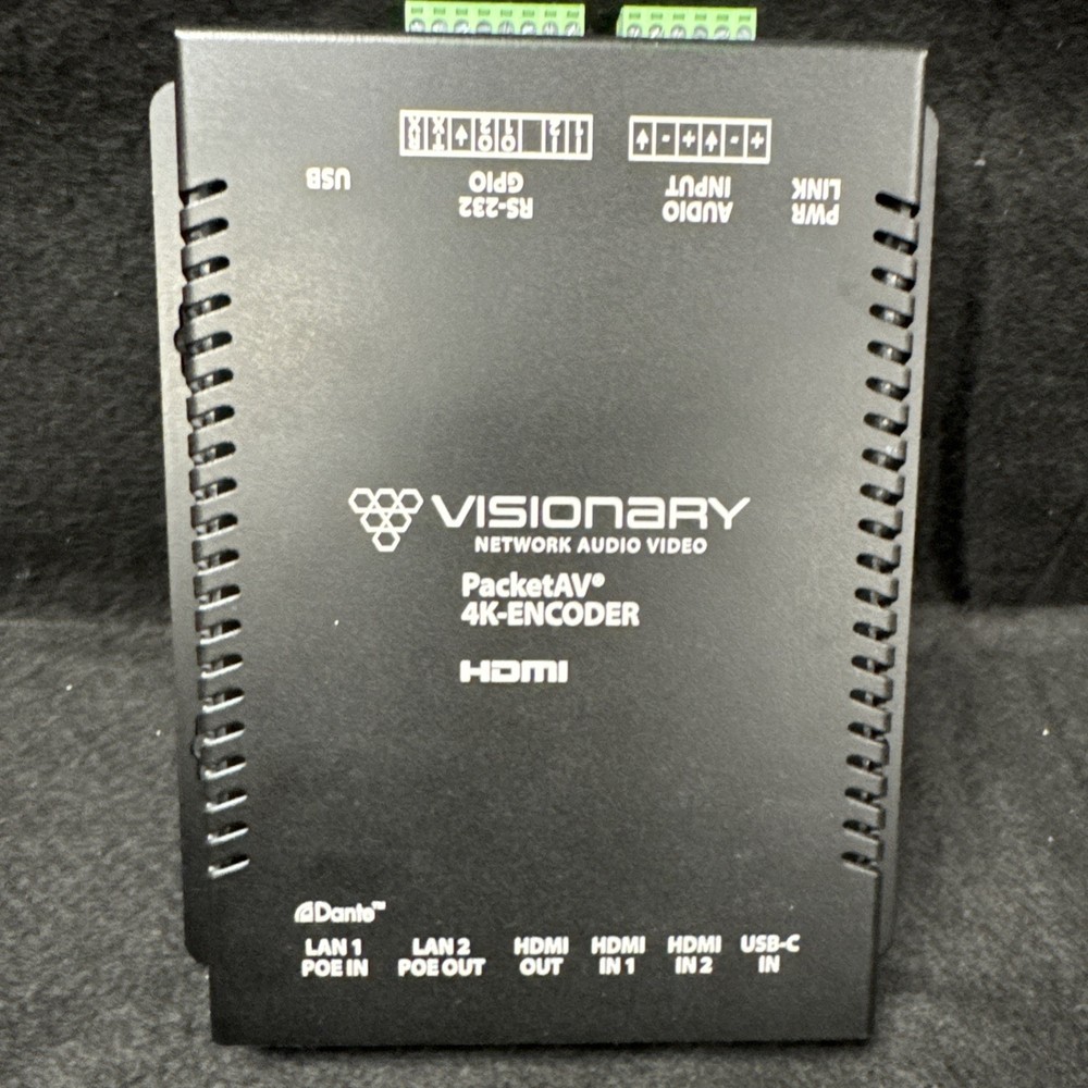 Visionary Solutions Network Audio Video PacketAV 4K-Encoder (DuetE-2)
