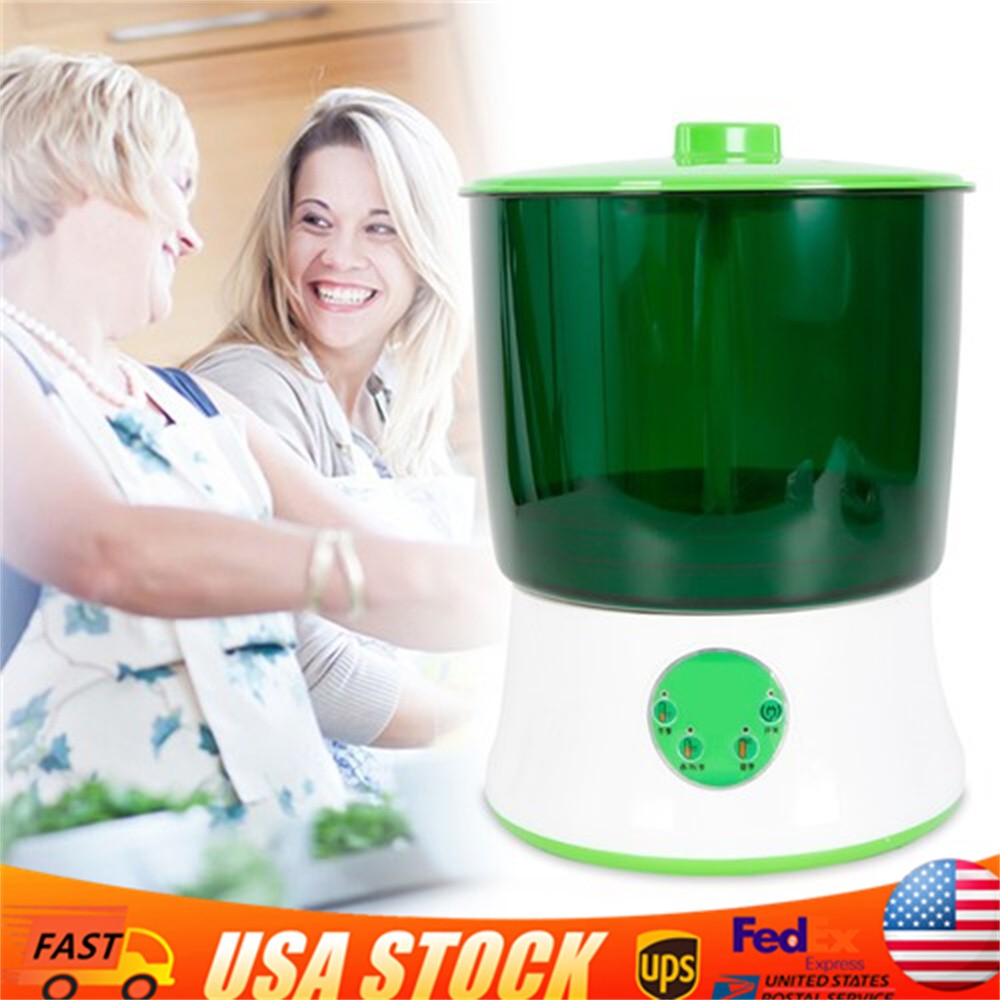 2-Layer Bean Sprouts Machine Large Capacity Automatic Bean Sprouter Grow Tool US