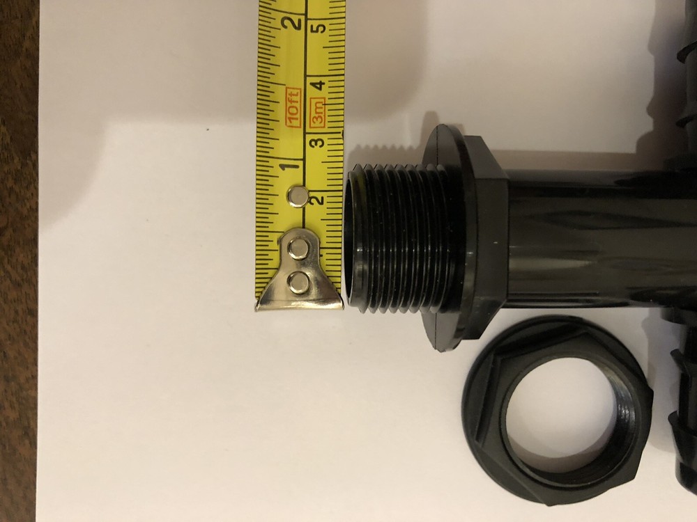 1” Barbed Threaded Outlet/ Bulkhead Hydroponics