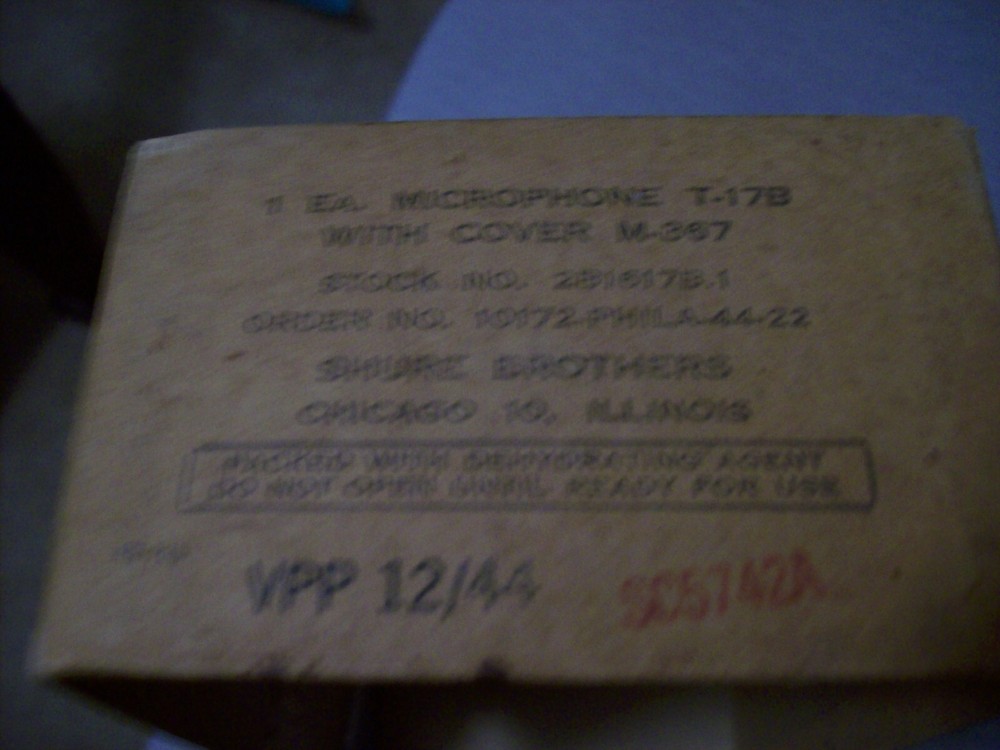 unissued T-17D tankers mic boxed ww2