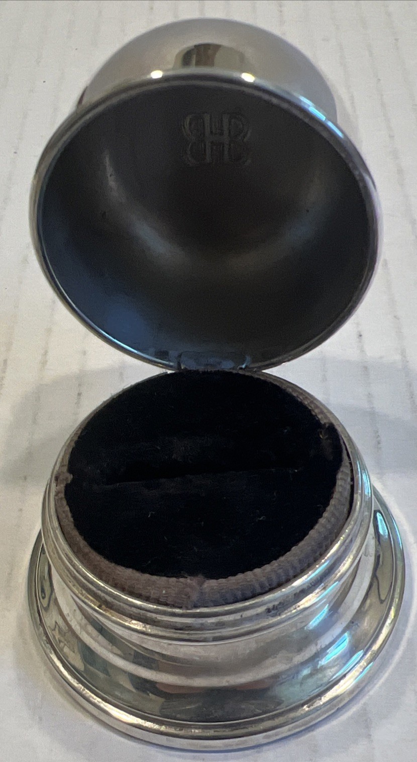 Vintage Sterling Silver Birks Engagement Ring Box With BIRKS Logo