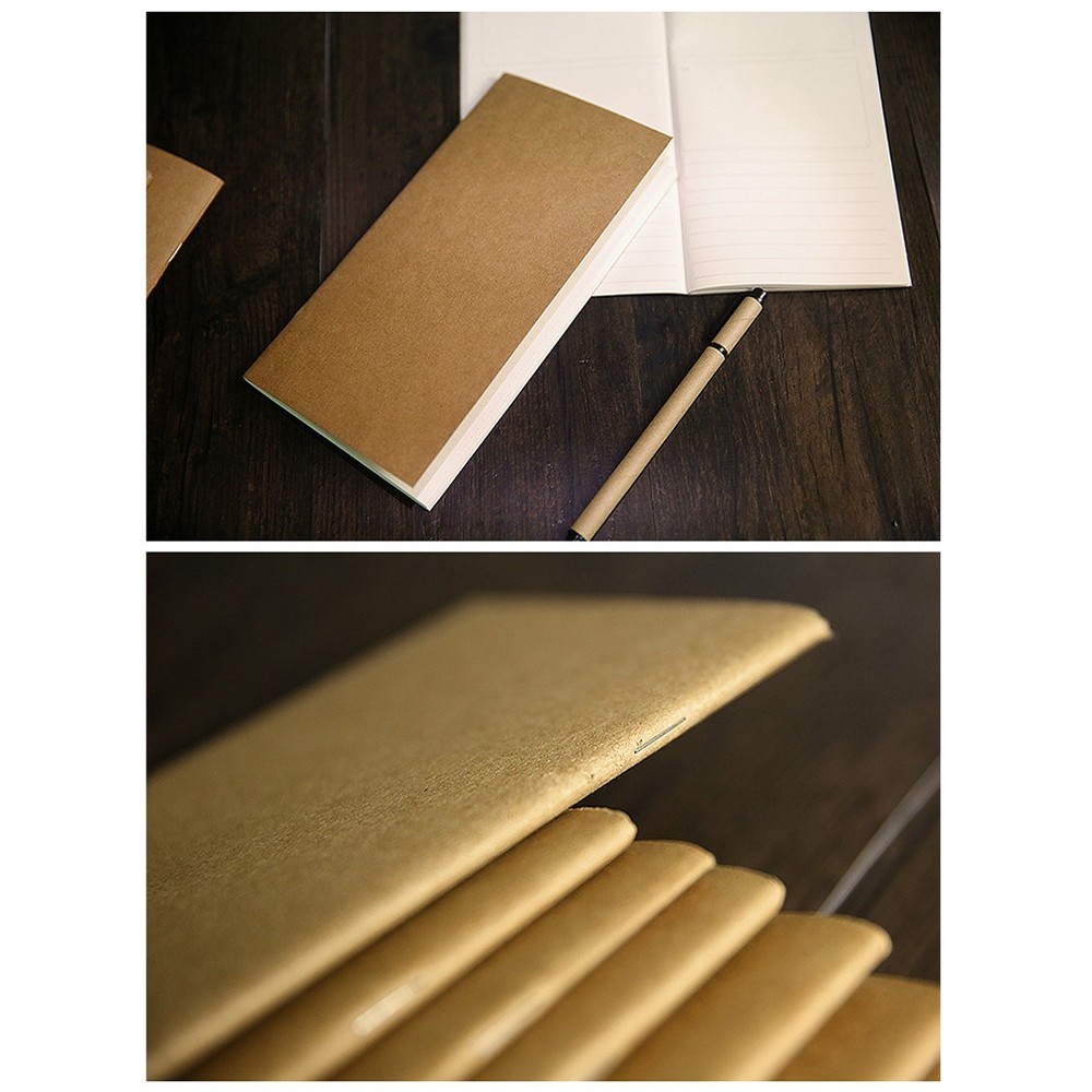 8 Pcs Kraft Paper Blank Notebook Notepad Diary Book for Drawing Writing