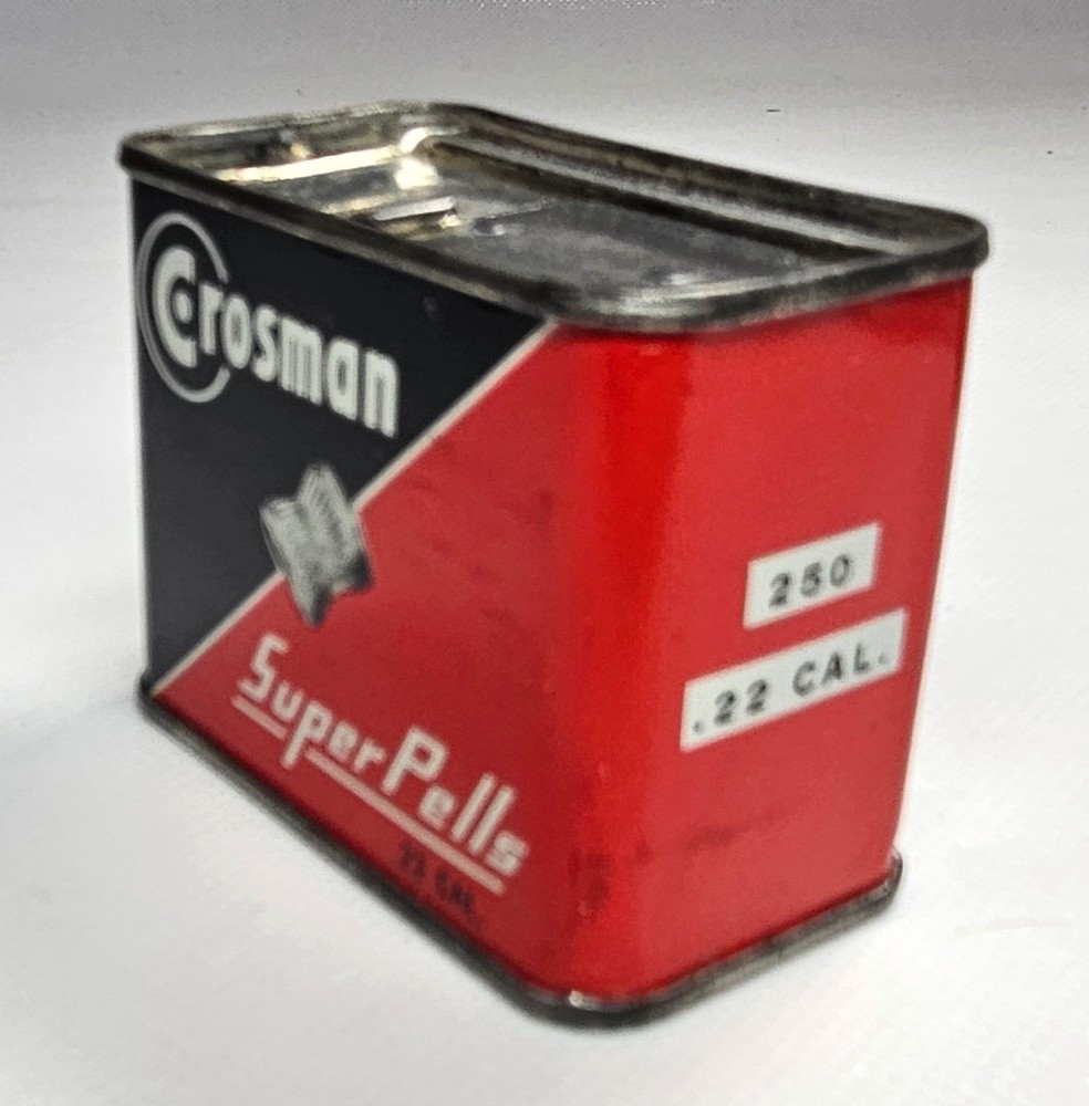 Vintage Crosman Super Pells Tin, Empty Nice Shape