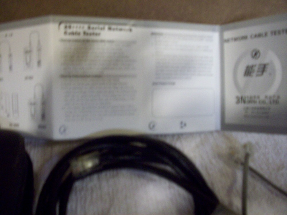 Cable Tester w/battery, new