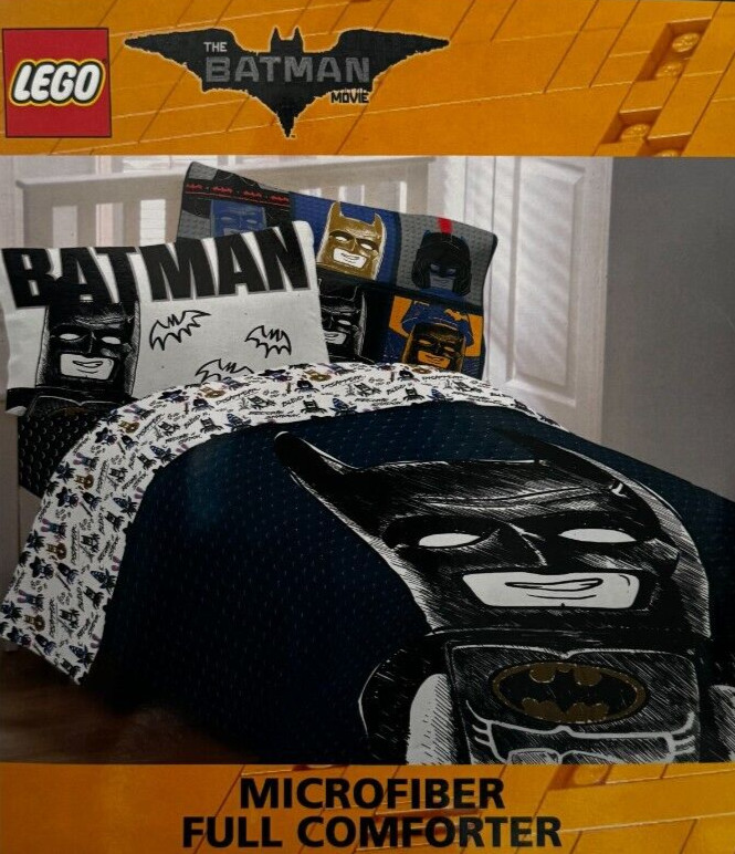 2 pc Batman Full Microfiber Comforter & Decorative Pillow NIP
