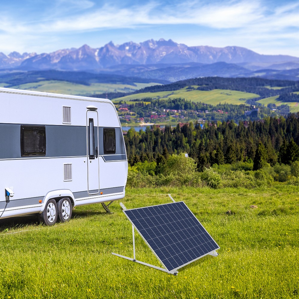 2pcs 45"Adjustable Solar Panel Tilt Mount Brackets RV Flat Surface Mounting Set