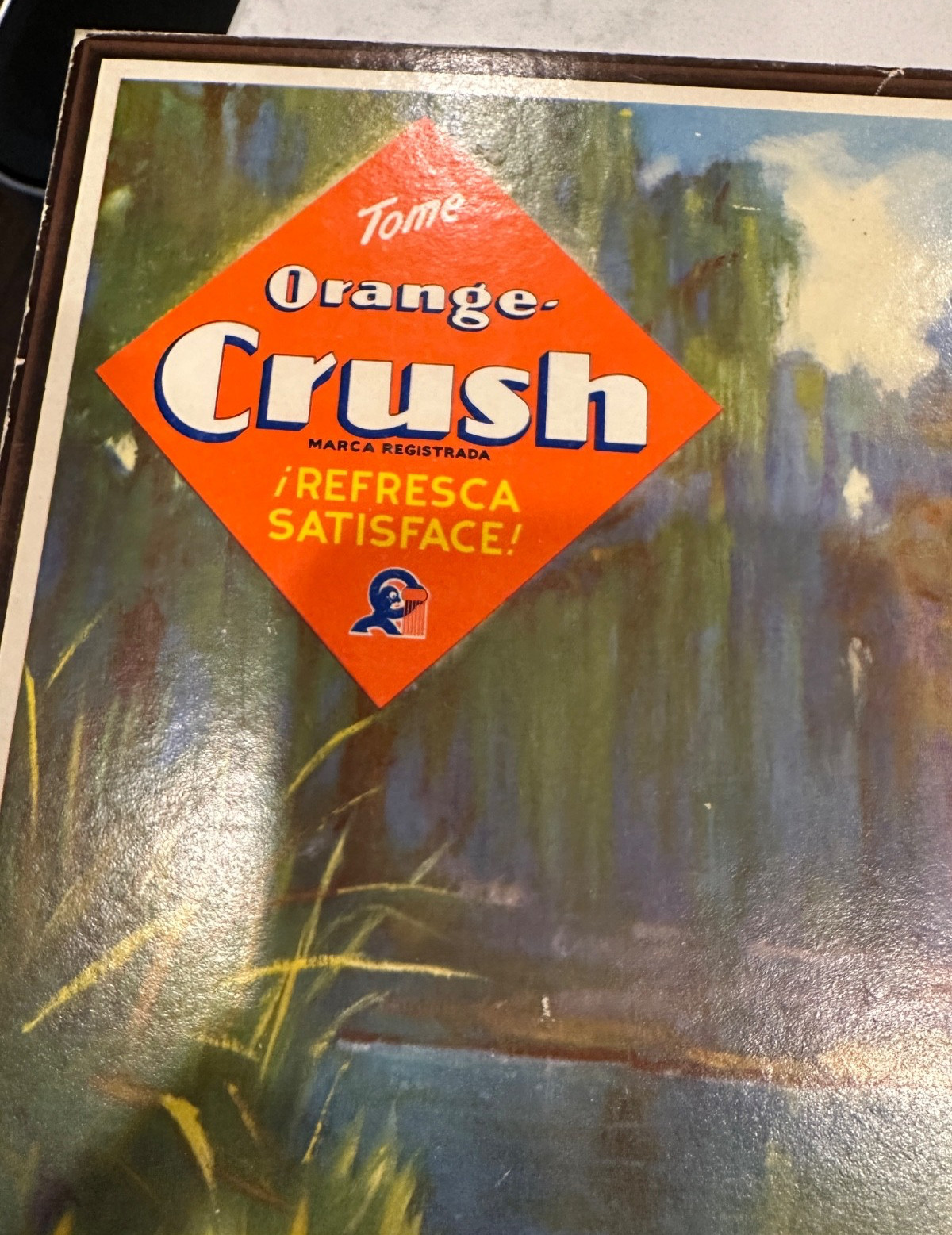 1940s Orange Crush advertising sign from Mexico