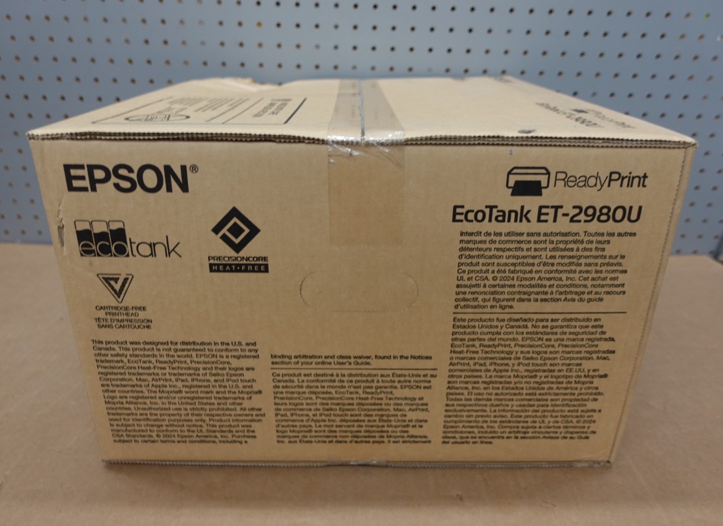 Epson EcoTank ET-2980U All-in-One Printer (model w/ ReadyPrint required) Black