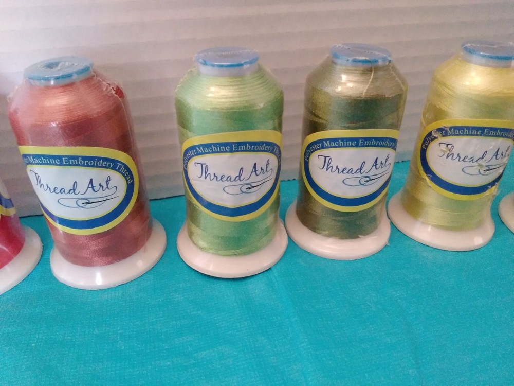 Machine Embroidery Thread 1000m Lot 12 Spools Thread Art