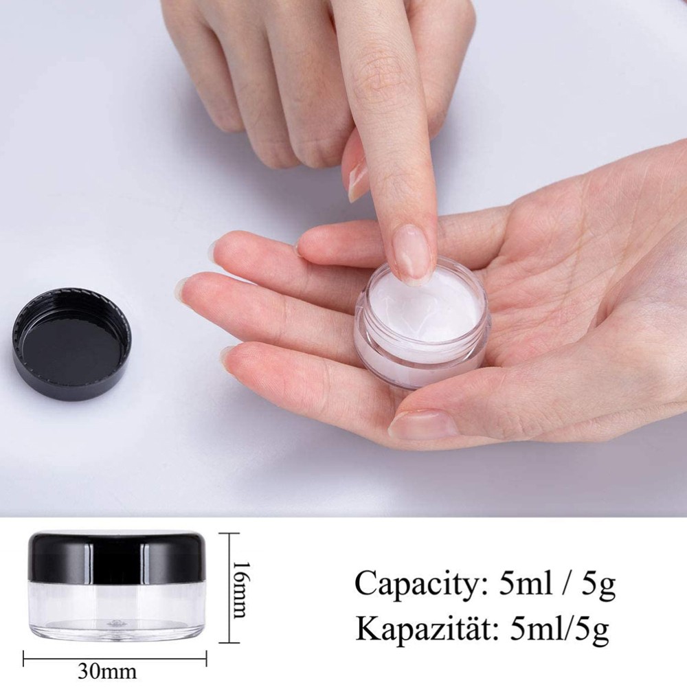 60 Pcs Empty Sample Containers Makeup Storage Jars Cosmetic Round Pot