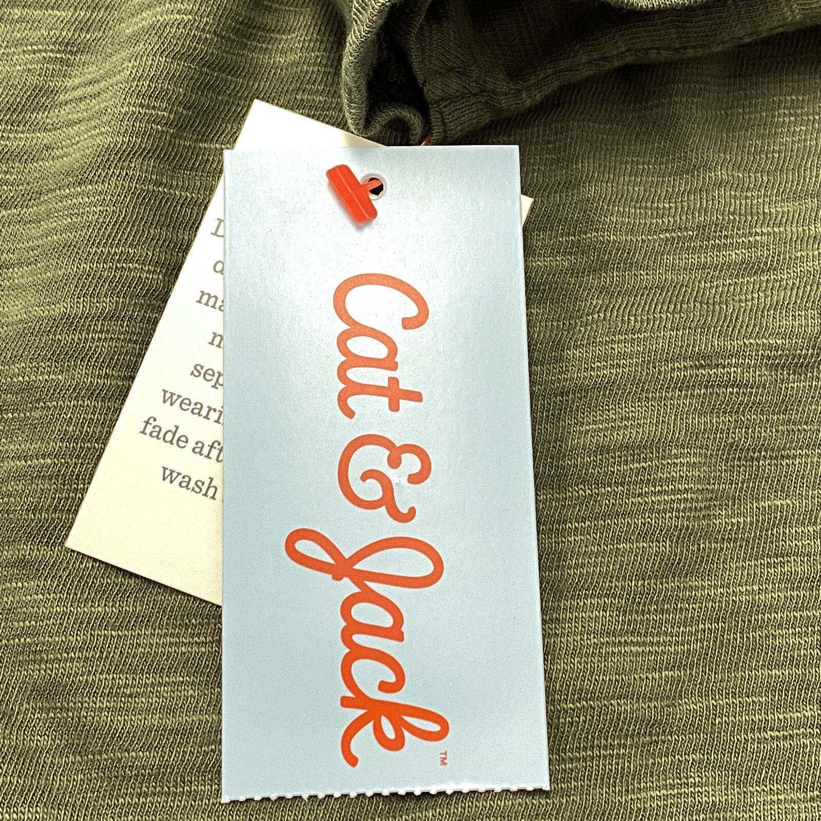 Cat & Jack Toddler Girls Size 5T Cap Sleeve Dress Olive Green