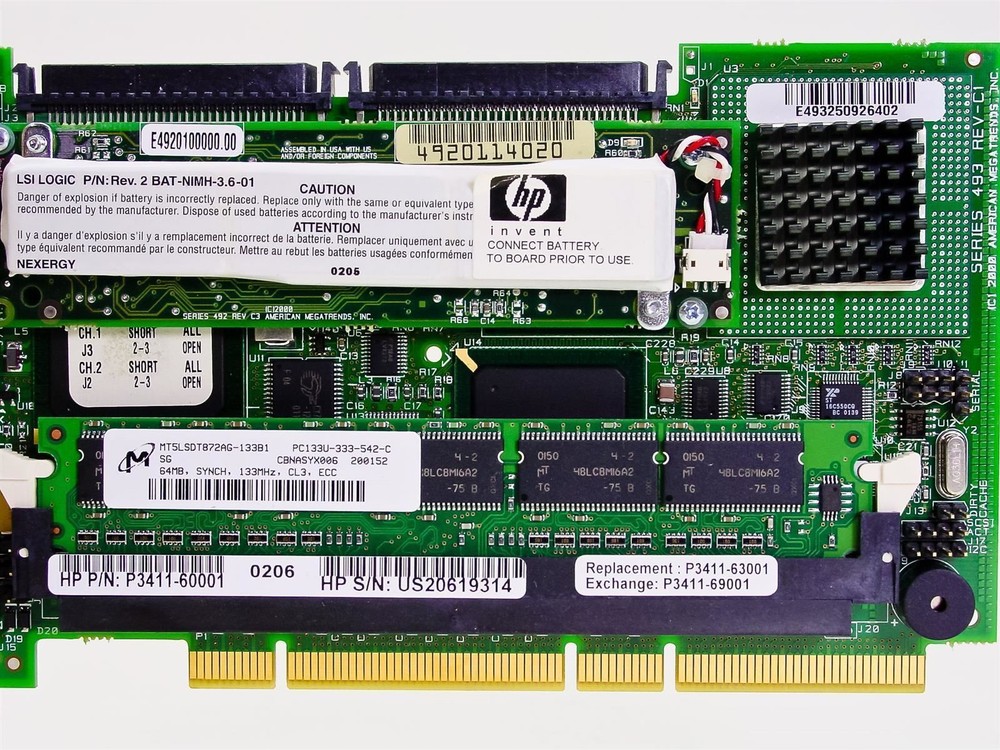 HP P3411-60001 64 BIT NETRAID CONTROLLER SCSI 64MB CACHE