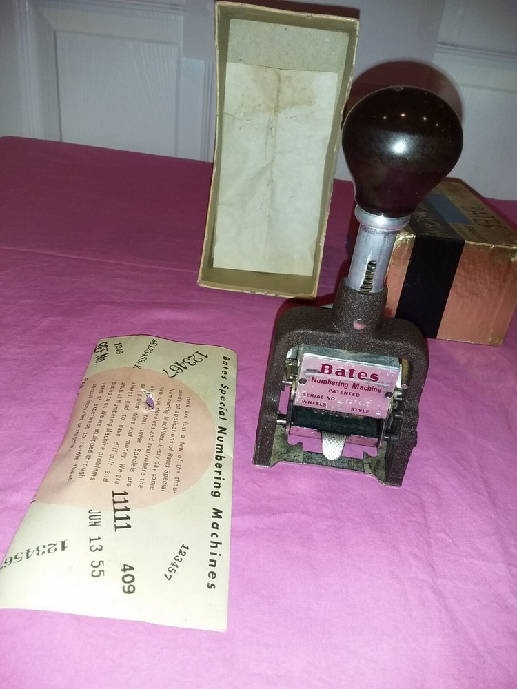Vintage Bates Standard Movement Numbering Machine