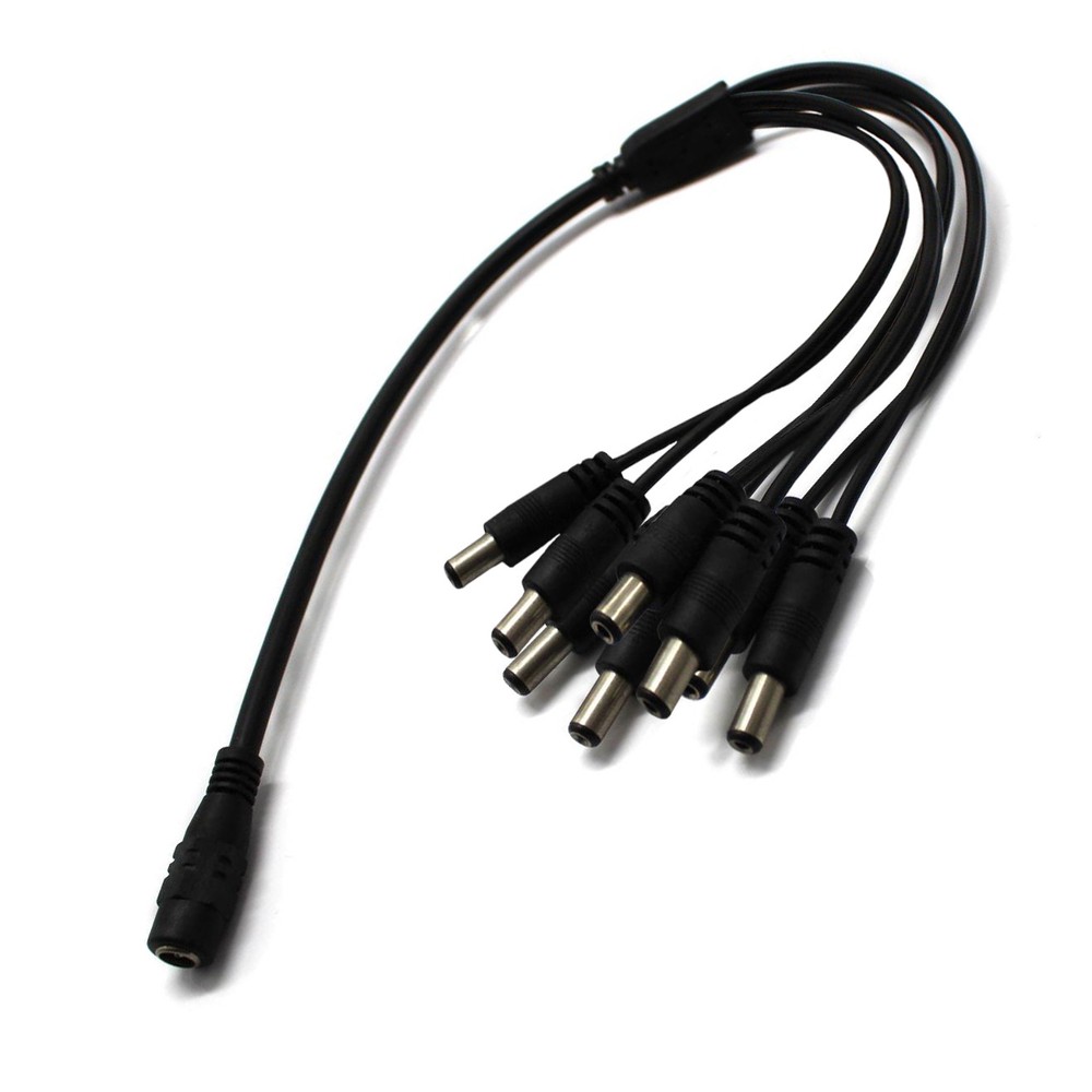 3 Pack - 8 Way Channel DC Power Splitter Adapter Cable for CCTV Security Camera