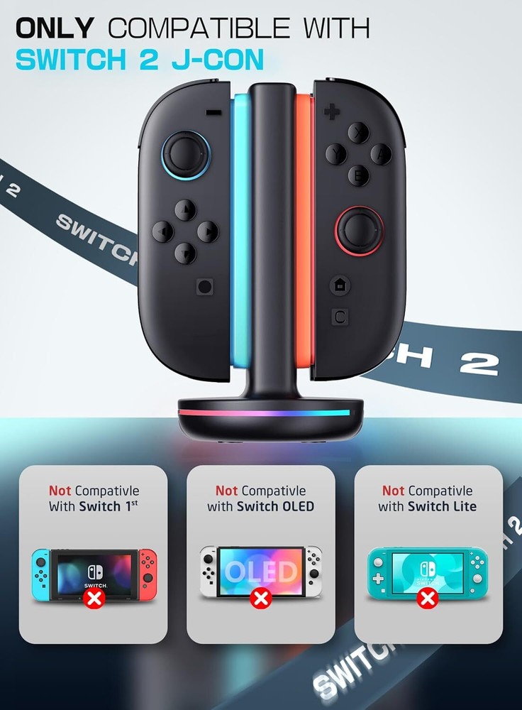 SUPCASE Magnetic Controller Charger Stand Station for Nintendo Switch 2 Joy Con