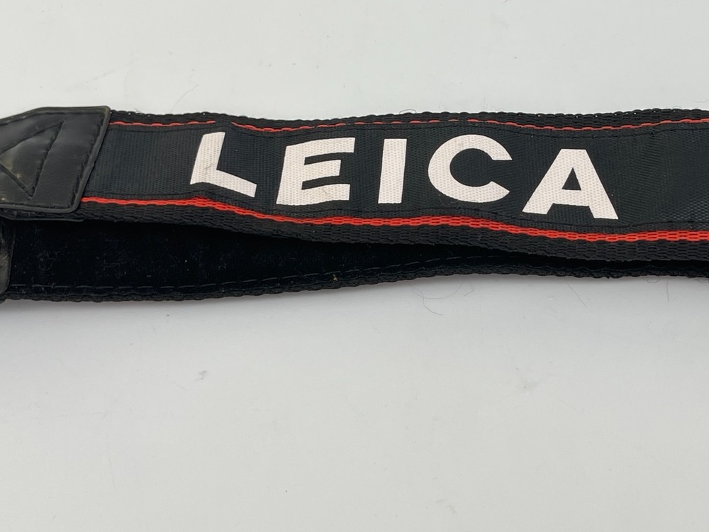 Leica Red & Black Leather Neck Strap