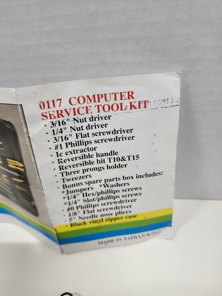 Computer Geeks. Computer Service Tool Kit for Computer Repair with Case & Tools