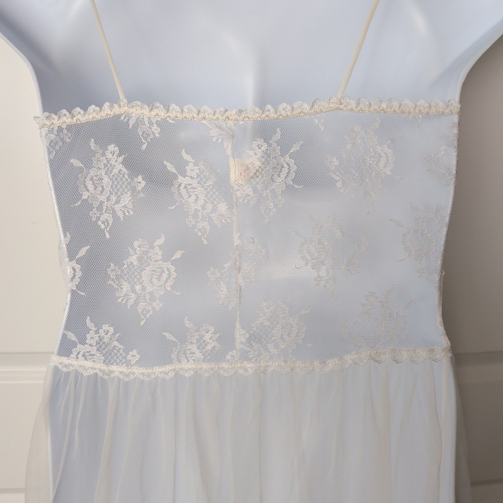 Vintage Open Front Babydoll Lingerie Dress Size Medium Fairy Whimsigoth Milkmaid