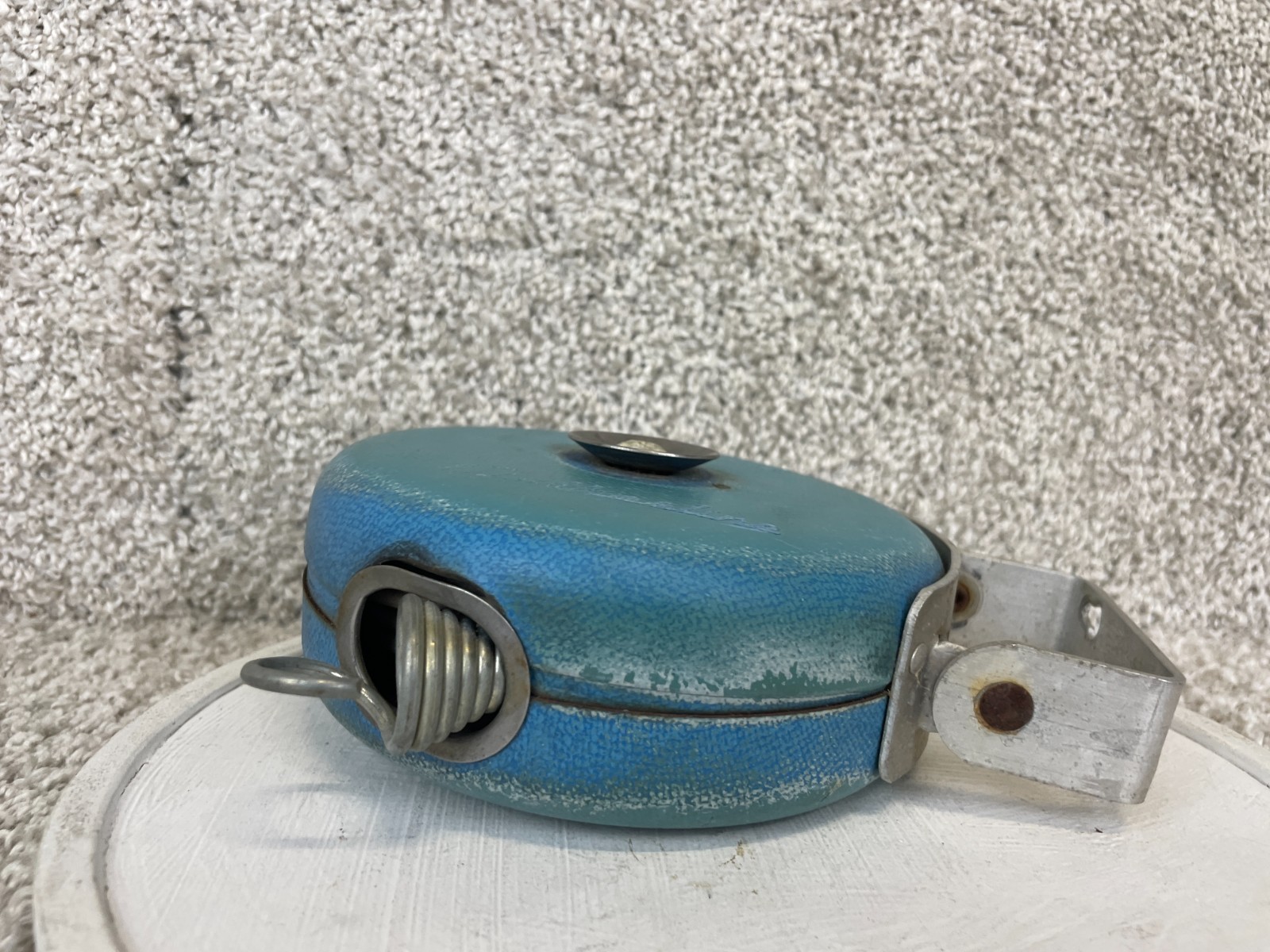 Vintage Cordomatic Clothesline Retractable Wall Mounted Blue