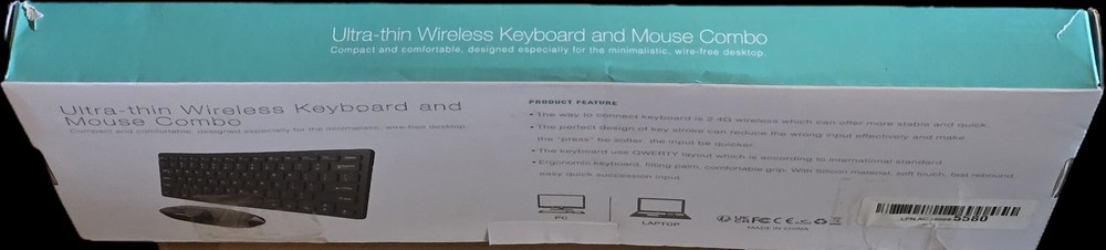 Wireless Keyboard and Mouse Combo – White & Gold | Compact, Stylish, USB Plug &