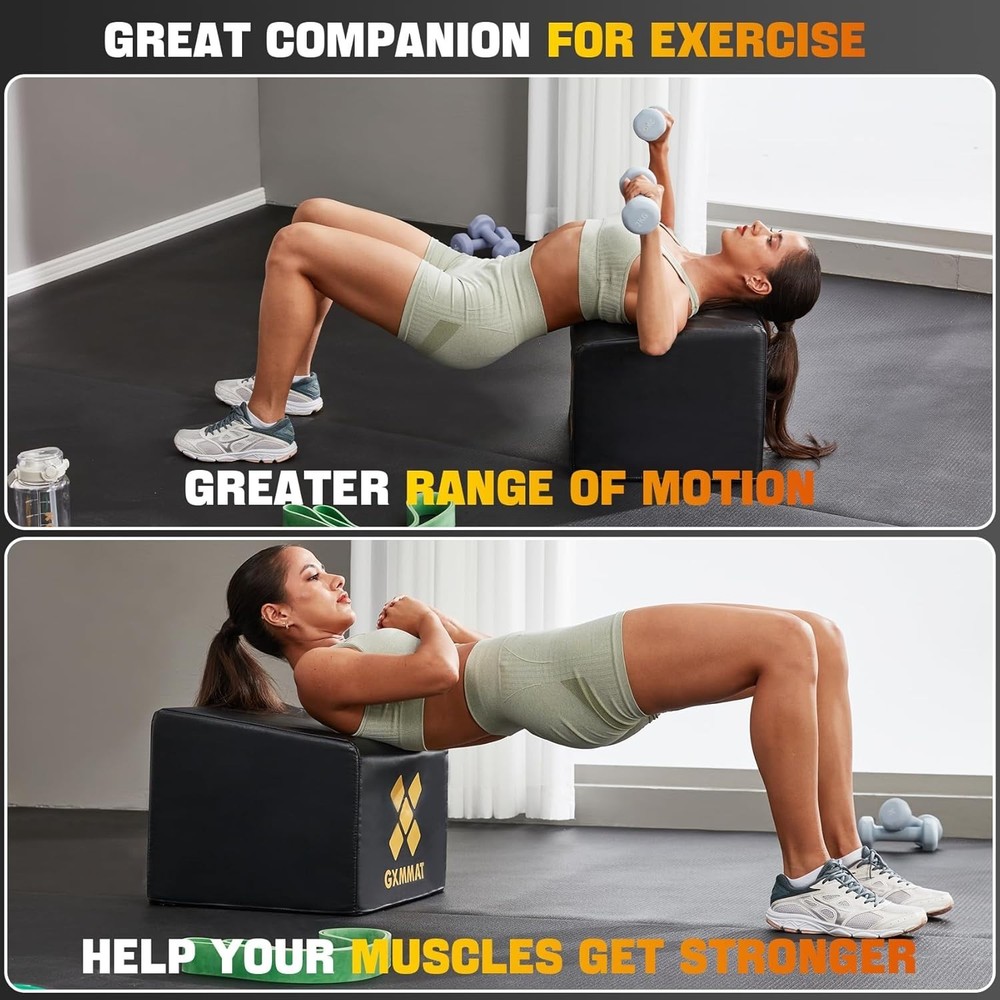 Hip Thrust Bench, Multi-Functional Hip Thrust Machine with Non-Slip Bottom Su...