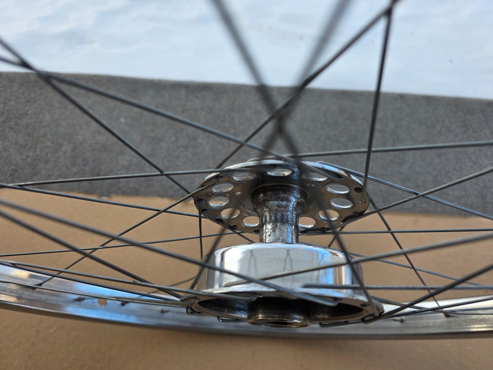 26" SCHWINN S-2 CHROME WHEEL SET W/ FRONT DRUM BRAKE PHANTOM B6 ETC.