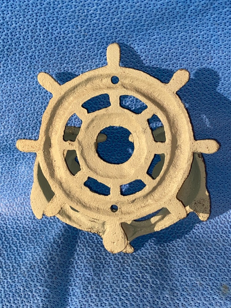Cast Iron Dolphin Ship Wheel Door Knocker