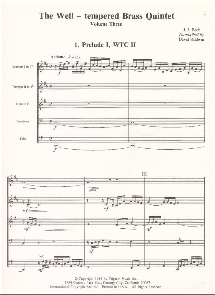 Brass Quintet, Classical Works Music Bundle #3