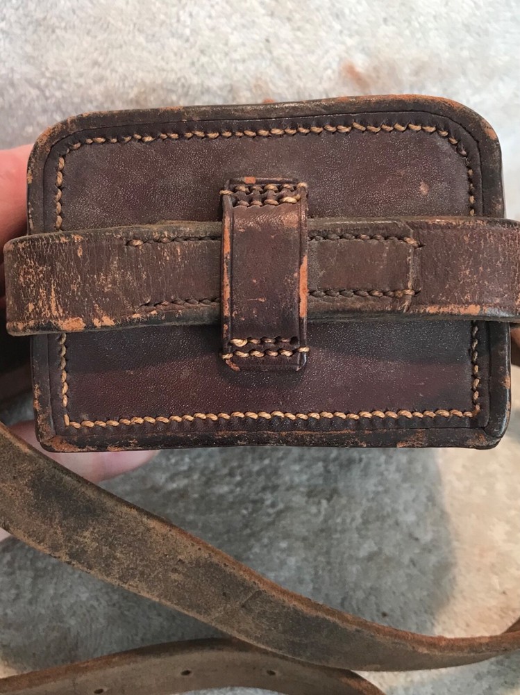 WW1 British Army Galvanometer Leather Carrier Case