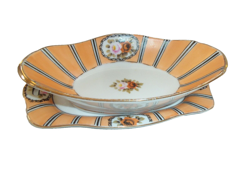 Vintage Noritake Small Serving Dish & Tray