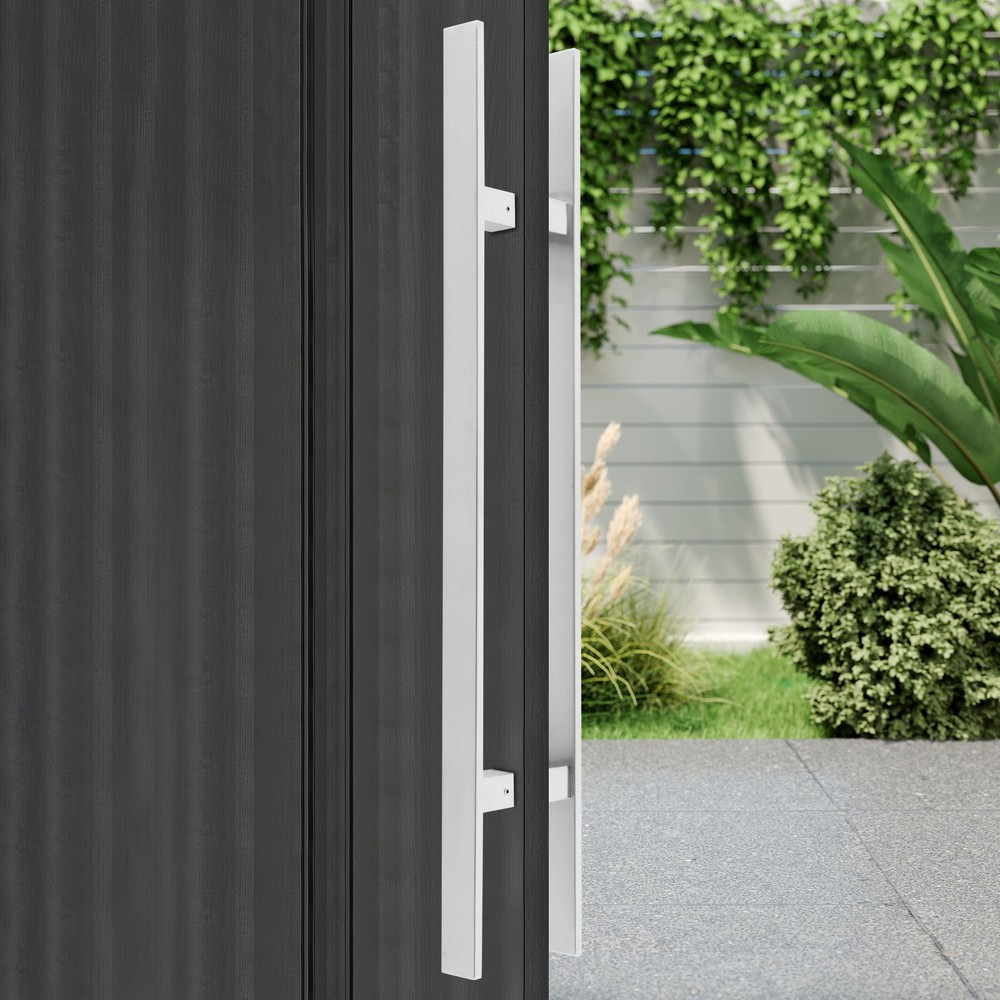 Stainless Steel Double Sided Push Pull Door Handle, H-shaped Door Pull Handle