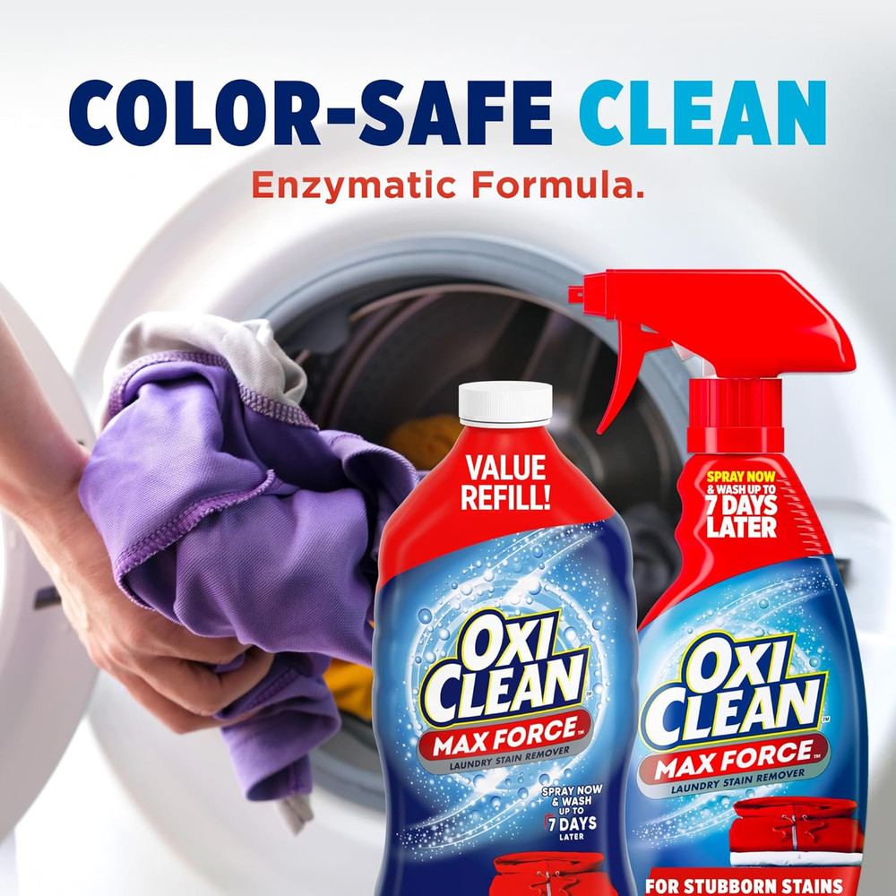 Max Force Laundry Stain Remover Spray Refill, 48 Fl Oz