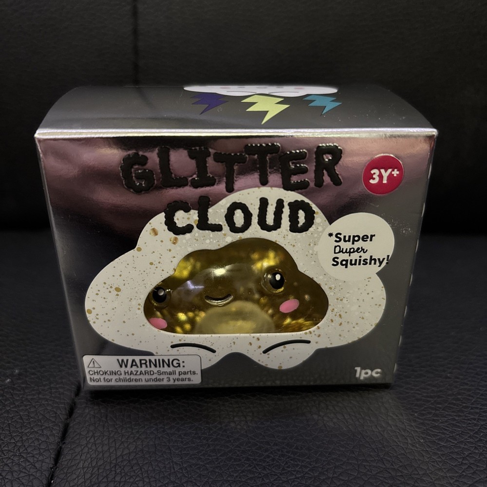 J'adore Glitter Cloud Gold Super Duper Squishy Squeeze Toy GOLD