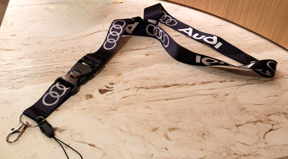 Bespoke Audi Black Lanyard