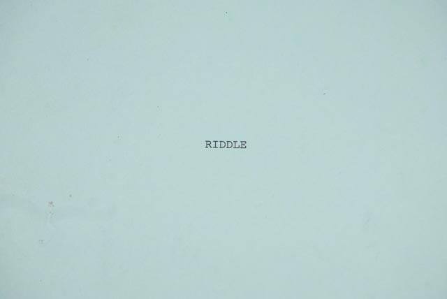 Riddle Movie Script William Sadler 2010