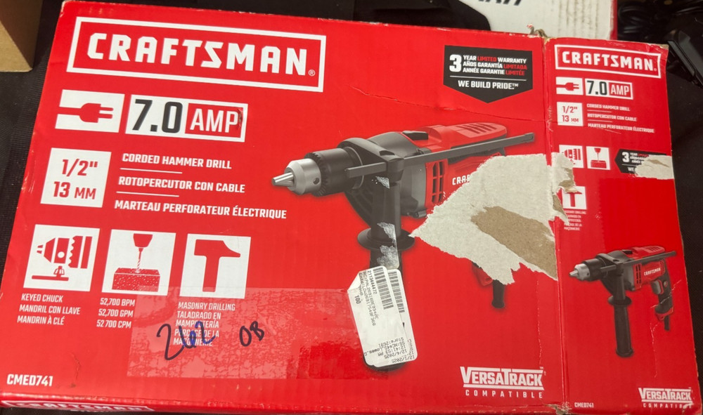 CRAFTSMAN 1/2-in 7 -Amp Variable Speed Hammer Drill