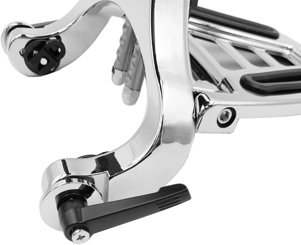 Chrome Adjustable Sissy Bar Backrest with Luggage Rack