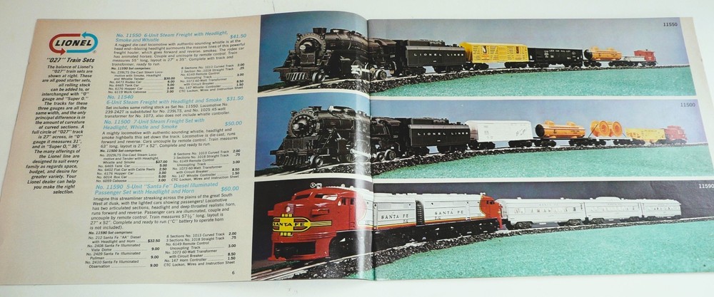 Lionel Vintage 1966 Train Catalog