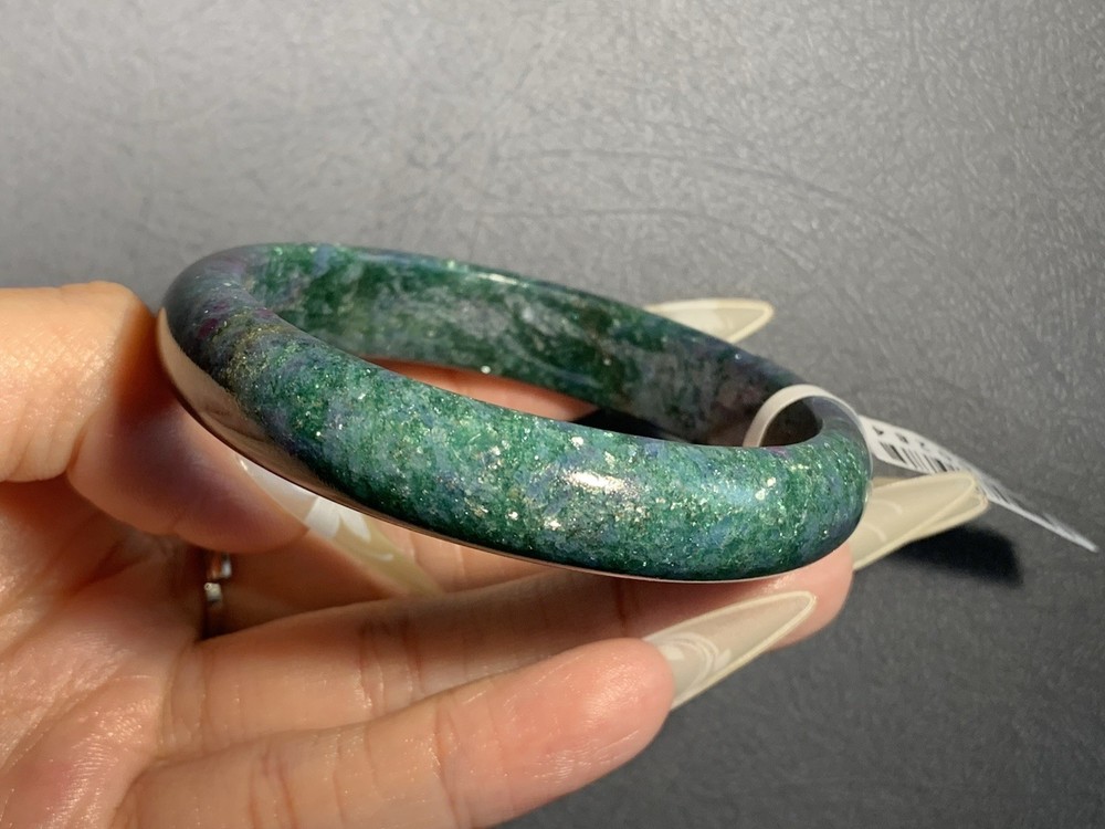 58.5mm Natural High Grade Ruby Zoisite Bangle/Crystal Gem Bangle