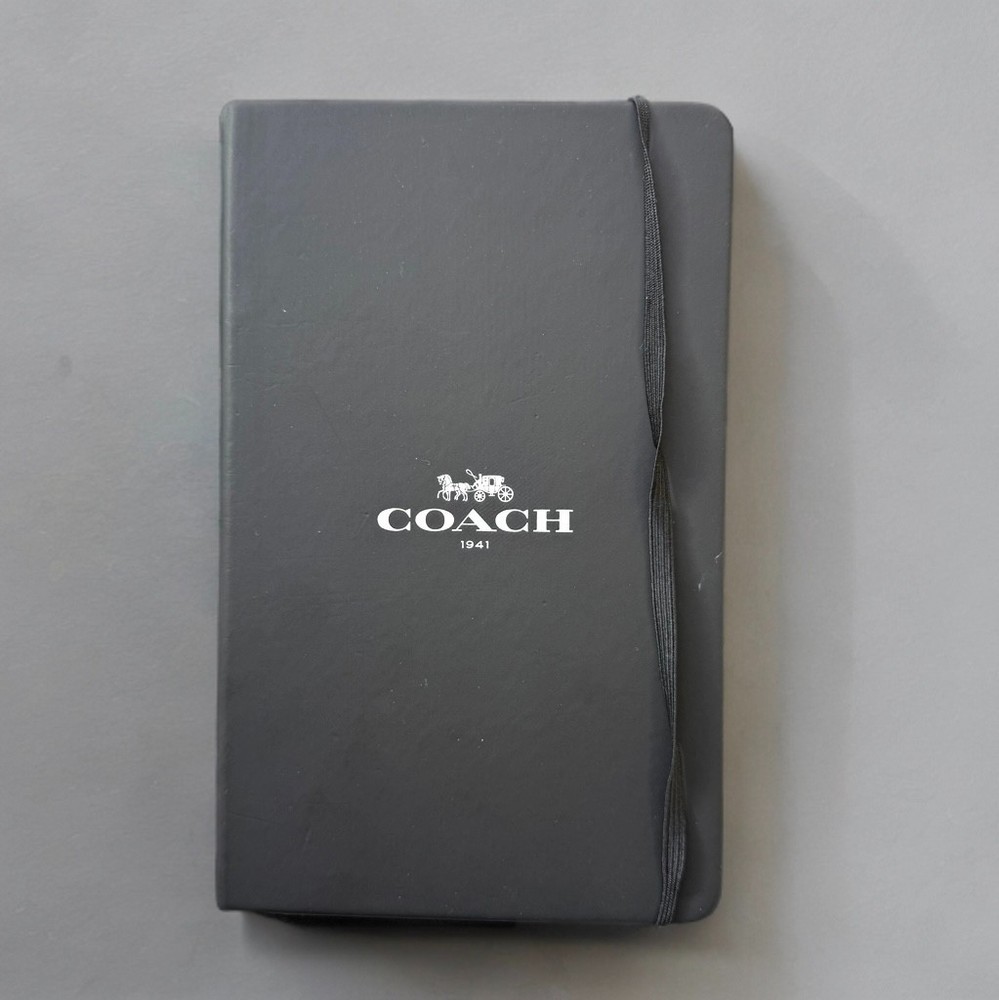 Coach Black Unlined Notebook